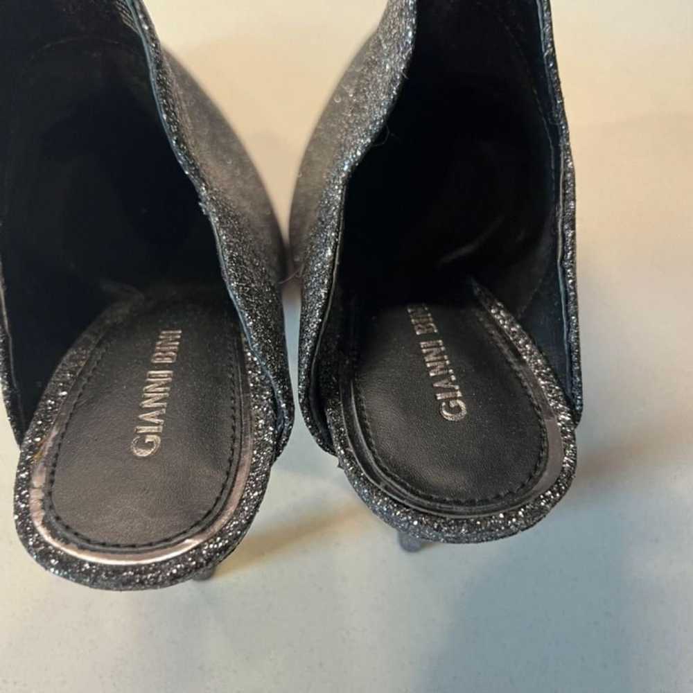 NEW size 10 Mules Black Glitter - image 6