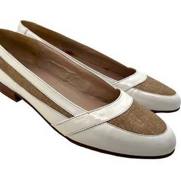 Nieman Marcus Vintage Vaneli White Leather Italian