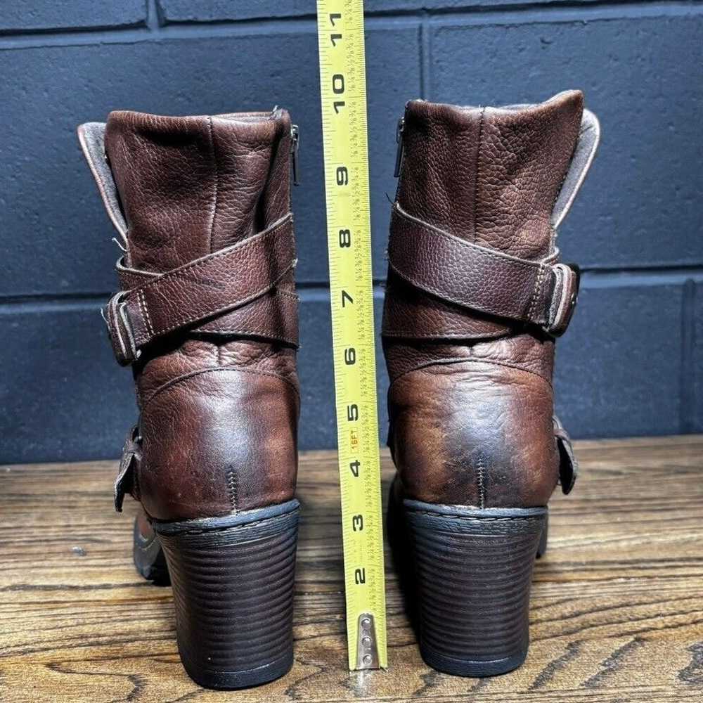 B.O.C. Brown Leather Boots Biker Moto BOC Born Co… - image 4