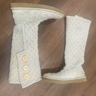 UGG Lattice Cardy Boots - Women’s 10 - Knit Sweat… - image 1