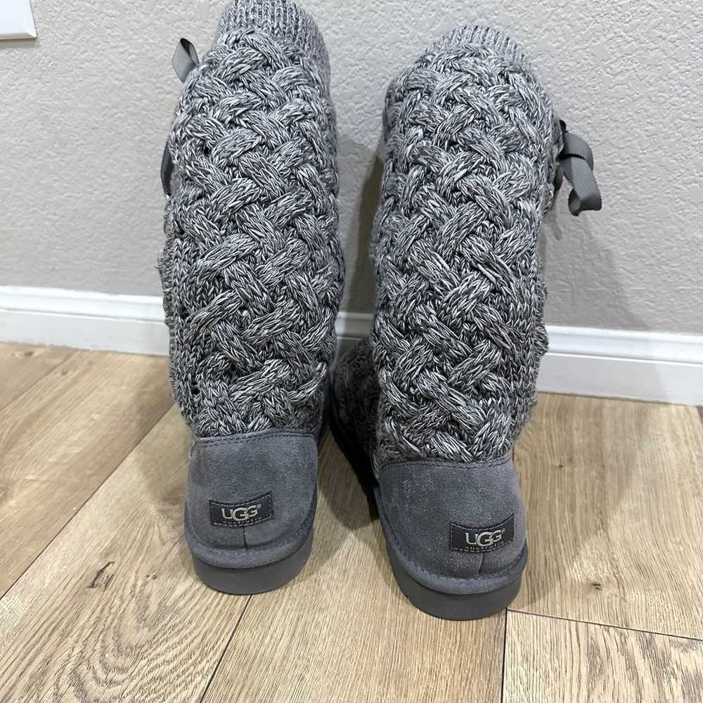 UGG isla cable knit sweater boots Women’s size 10 - image 3