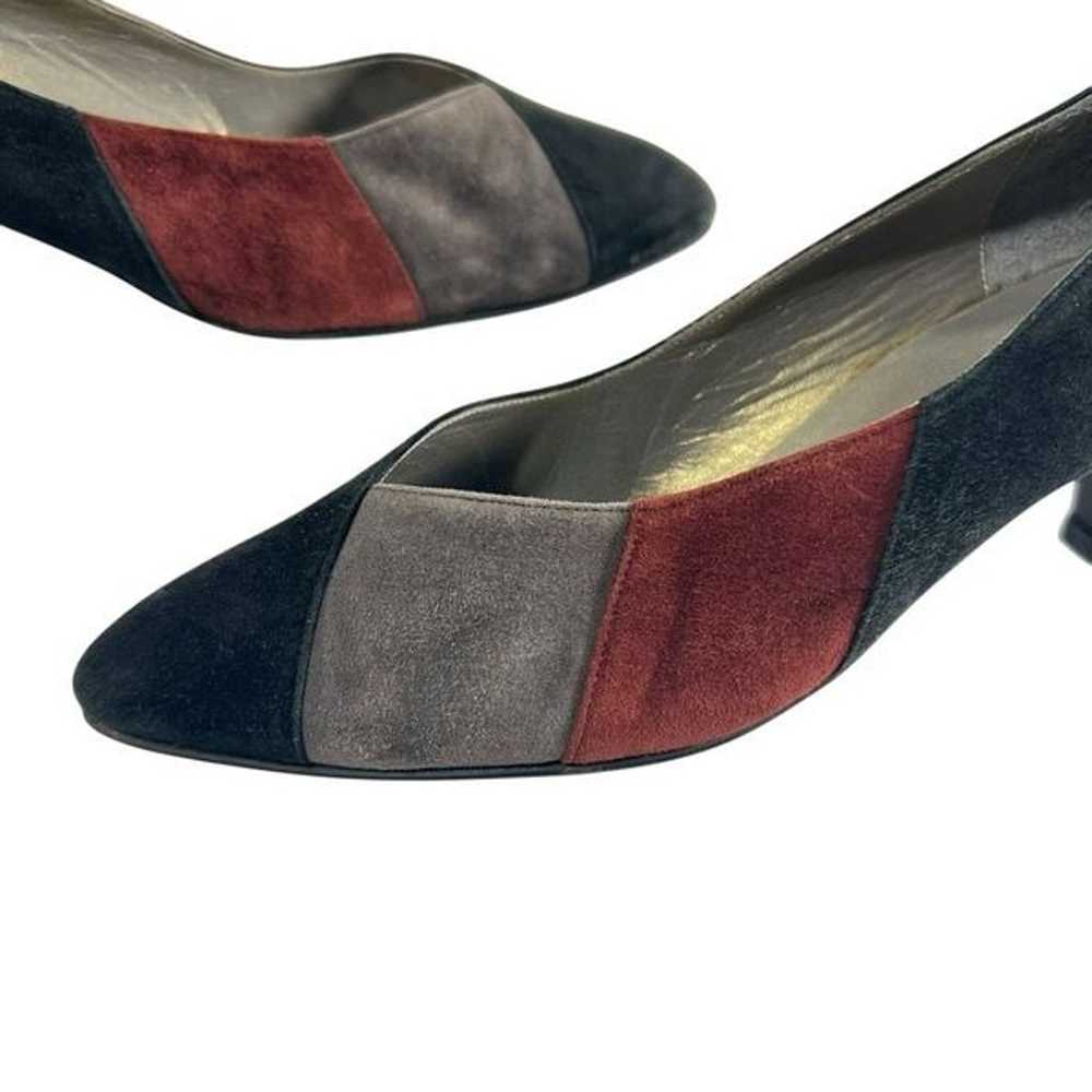 Yves Saint Laurent Sz 6 Black Gray & Red Vintage … - image 1