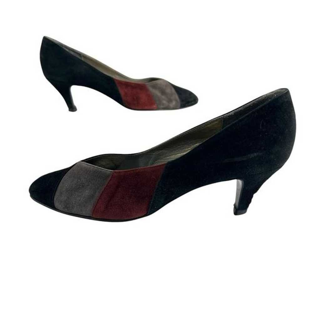 Yves Saint Laurent Sz 6 Black Gray & Red Vintage … - image 6