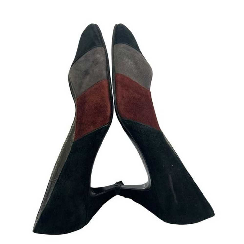 Yves Saint Laurent Sz 6 Black Gray & Red Vintage … - image 7