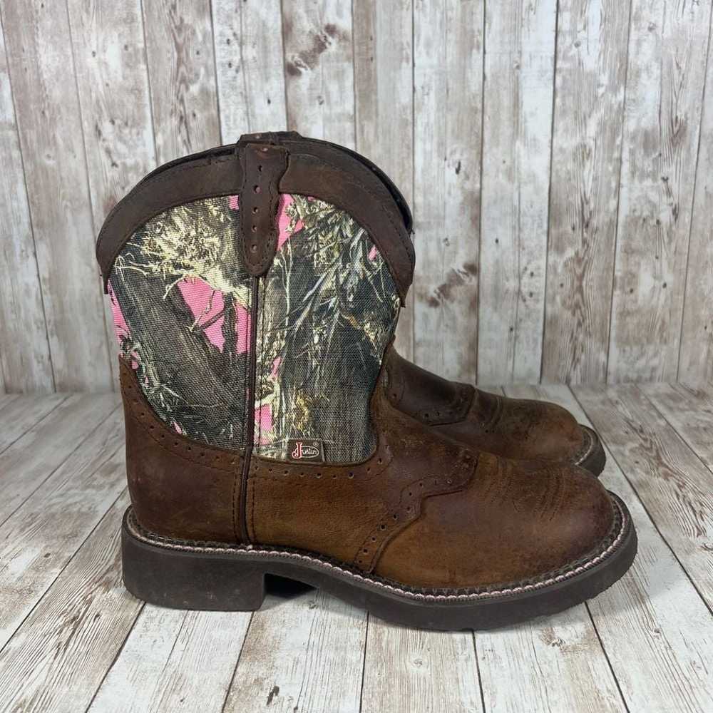 Justin boots Gypsy boots real tree pink cowgirl b… - image 1