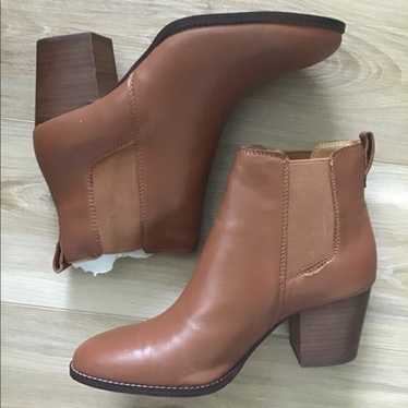 J.Crew Factory Rory Leather Heeled Bootie 10 NWOT