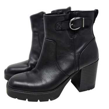 Naturalizer 5.5 Wilde Black Leather Chunky Boot Go