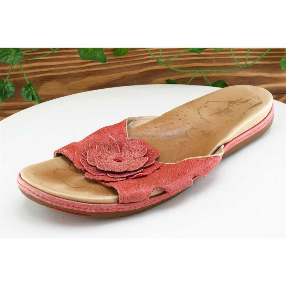 L.L. Bean Sz 10 M Pink Slide Leather Women Sandals - image 1