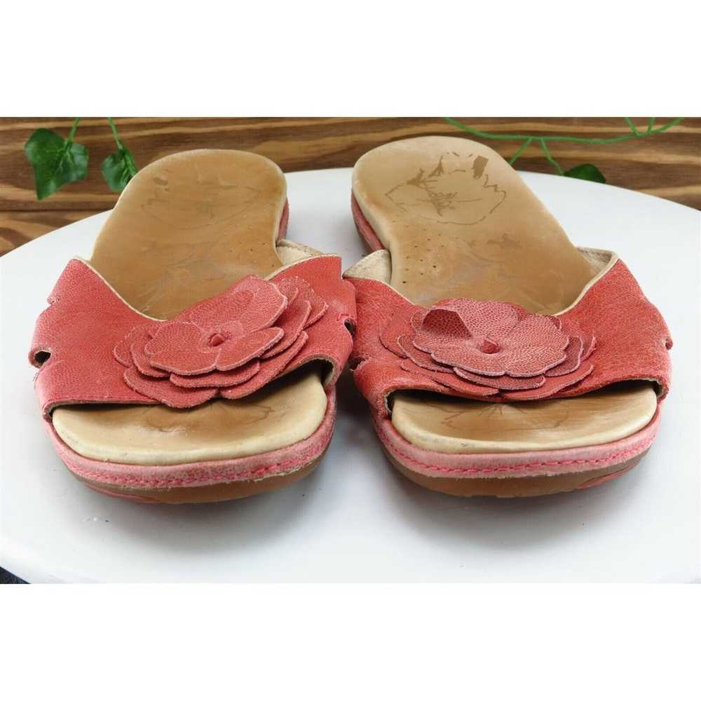 L.L. Bean Sz 10 M Pink Slide Leather Women Sandals - image 2