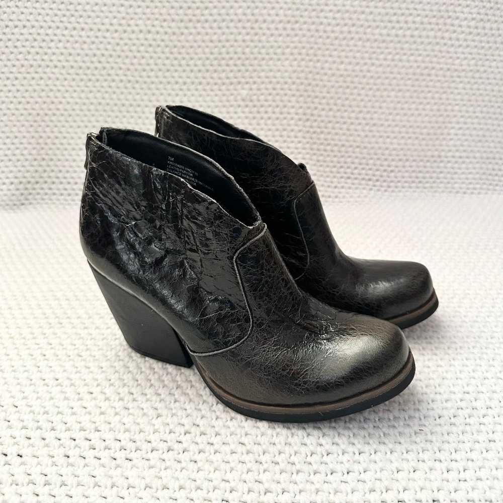 Korks Women Black Brown Crackle Leather Gemini V … - image 8