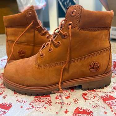 Timberland Orange Suede Boots