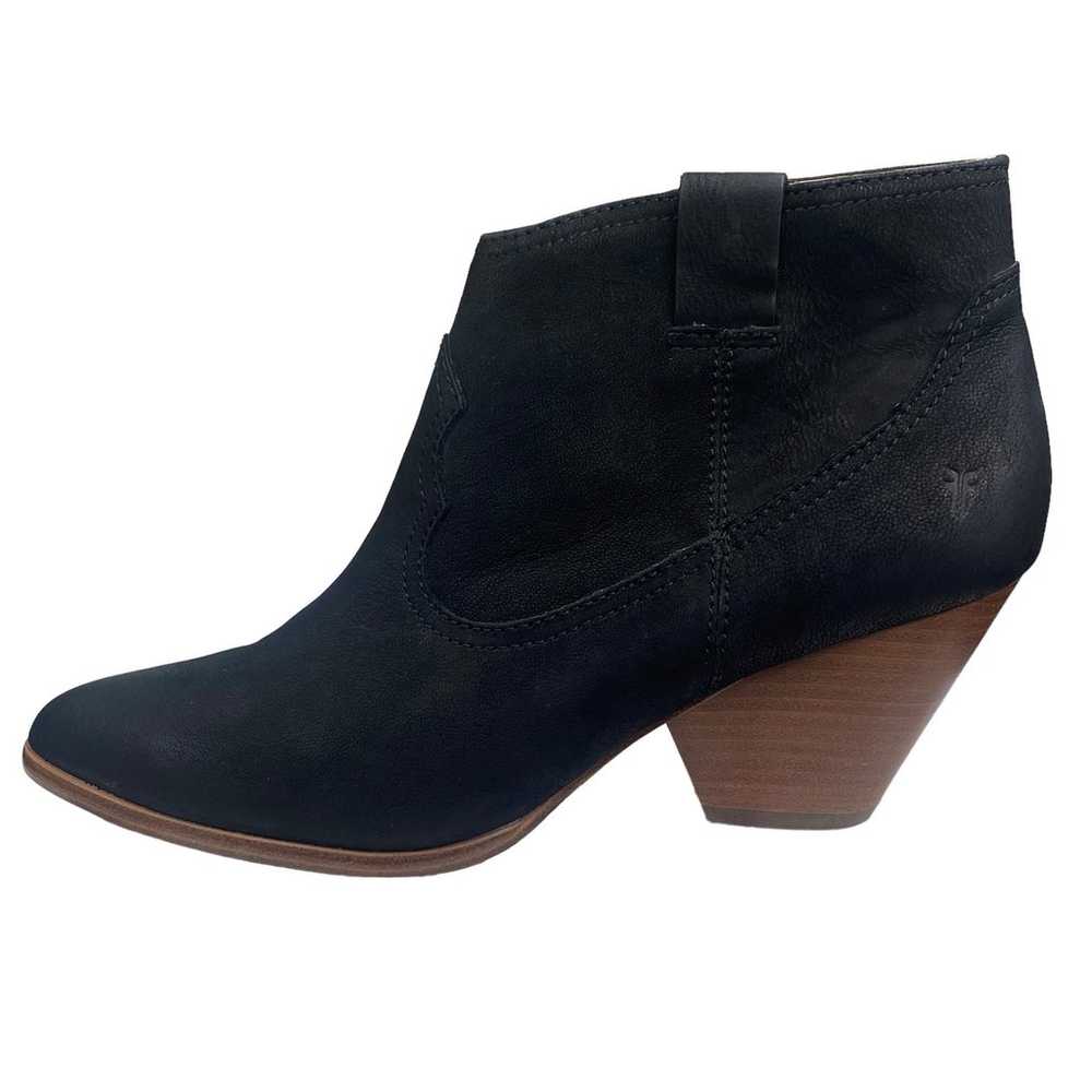 Frye Women’s Reina Black Leather Block Heel Ankle… - image 3