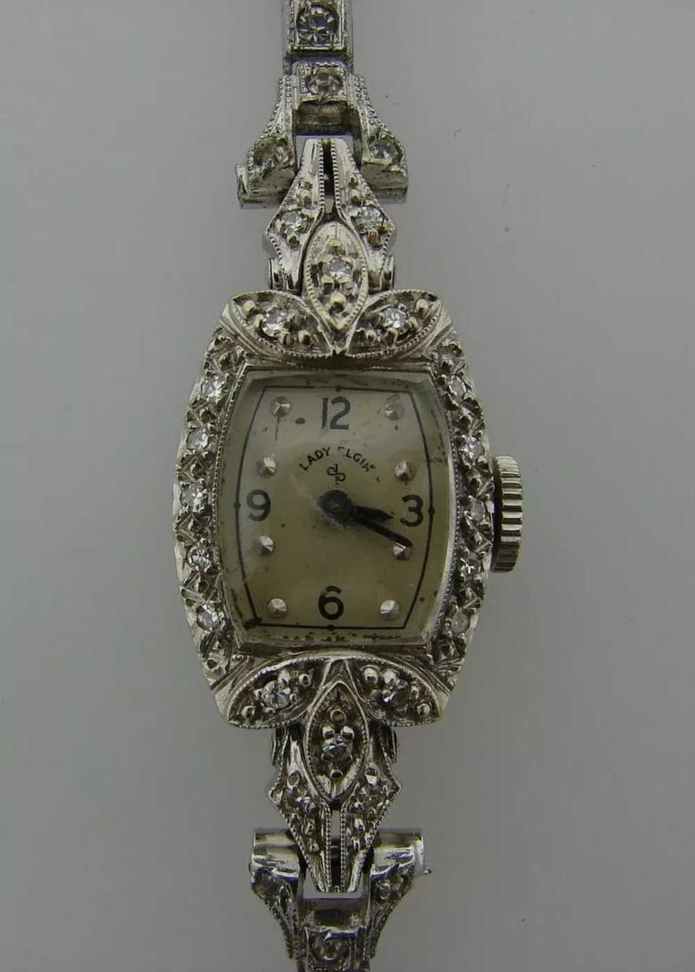 Lady Elgin 14k White Gold - image 3