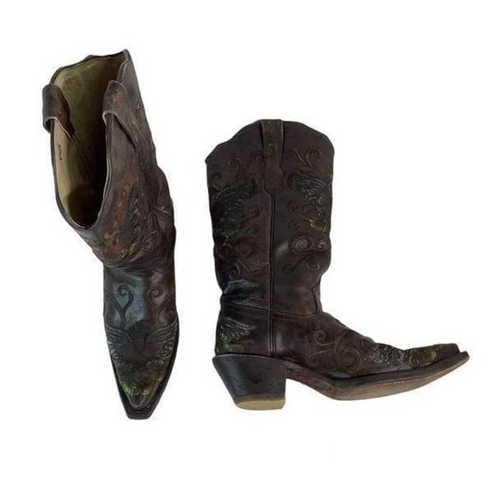 Semental Brown Leather Cowgirl Western Knee High … - image 1