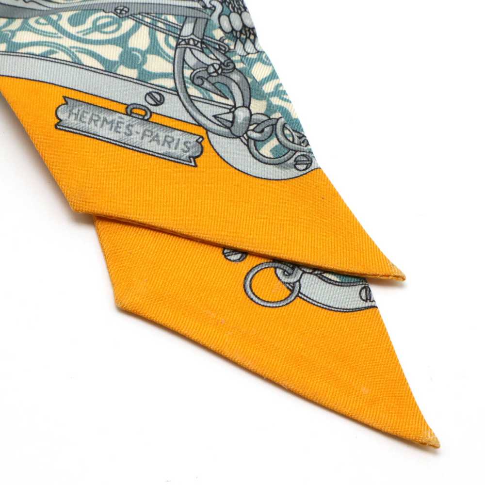 Hermes Twell Twill Twilly Scarf Mors Et Gourmette… - image 3