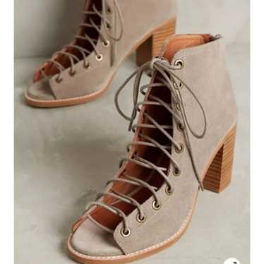 Jeffrey Campbell Cors Suede Lace-Up Booties