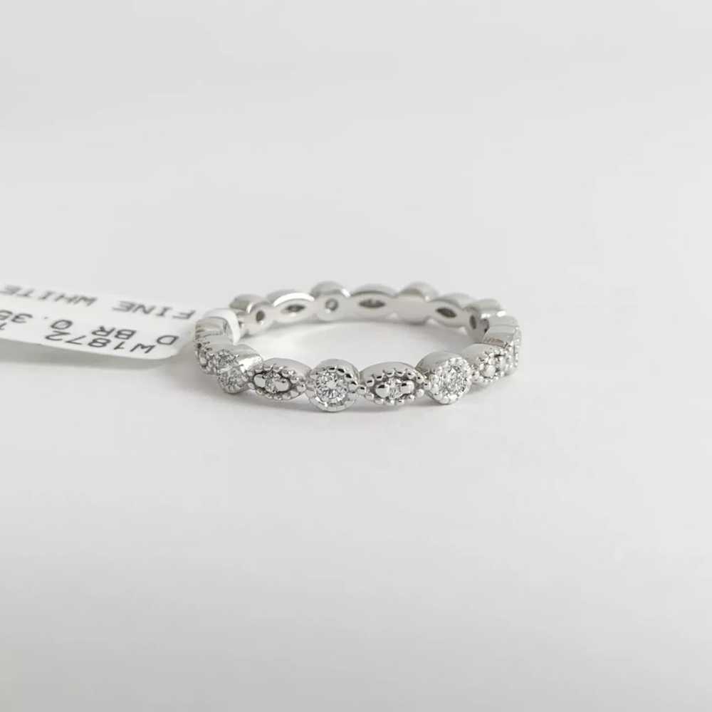 Marquise Round Milgrain Diamond Eternity Ring Wed… - image 7