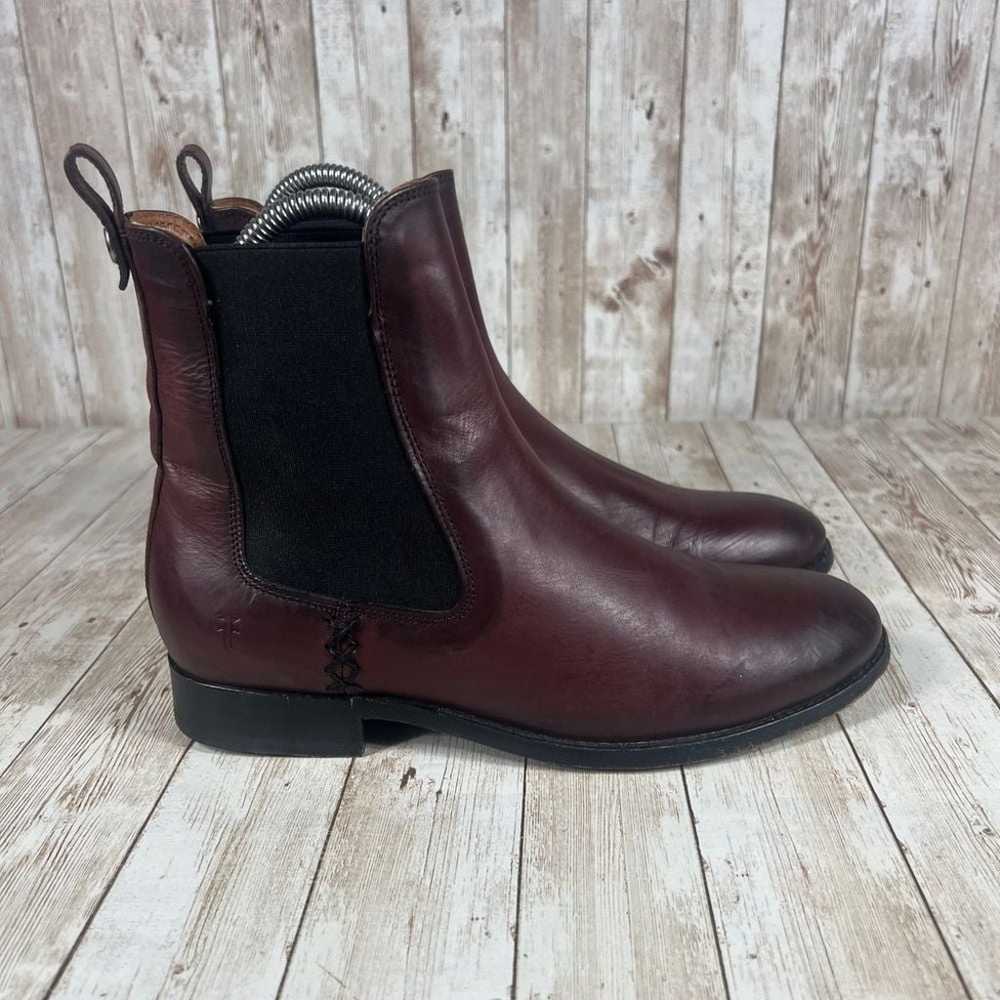 Frye Melissa Chelsea boot wine burgundy women's 7… - image 1