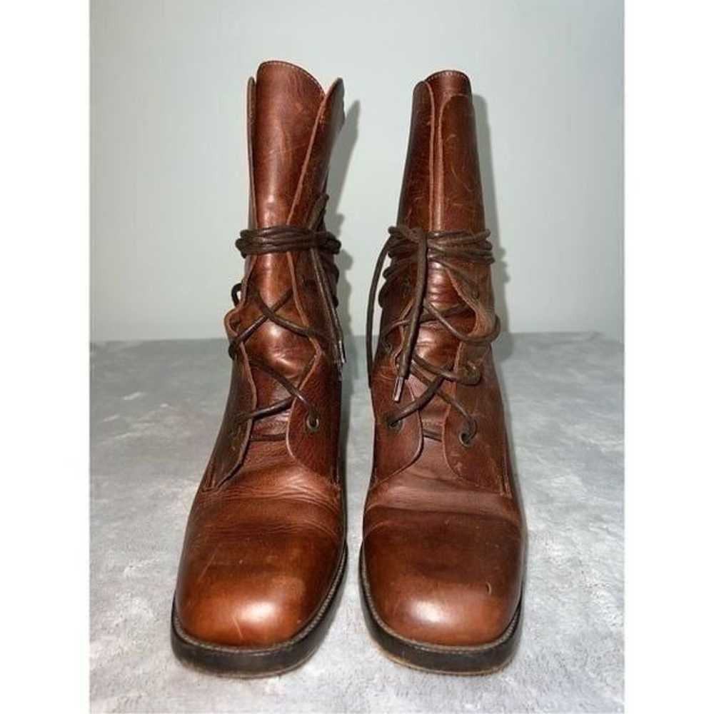 Charles David Whisky Brown Leather Prairie Boots … - image 2