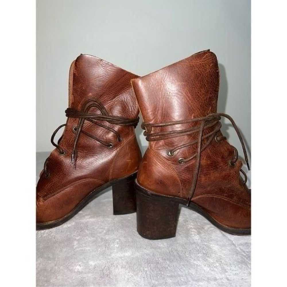 Charles David Whisky Brown Leather Prairie Boots … - image 6