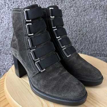 Aquatalia Indira Ankle Boots Womens 7 Gray Suede W