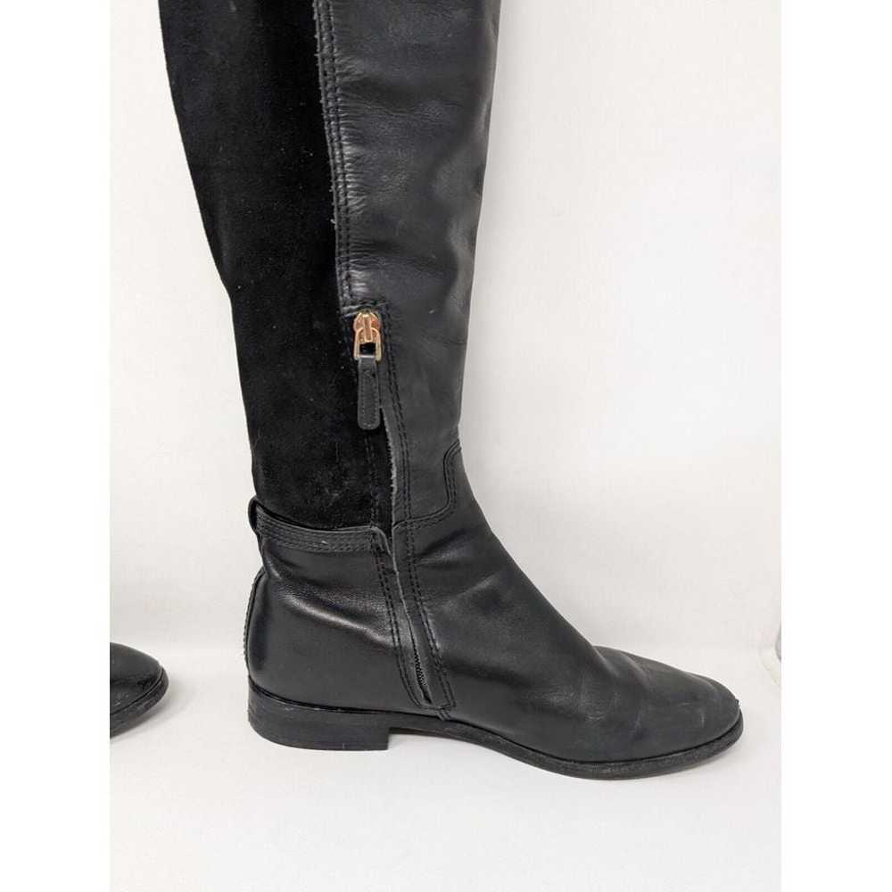 Tory Burch Wyatt Tall Boots Black Leather Knee Hi… - image 12