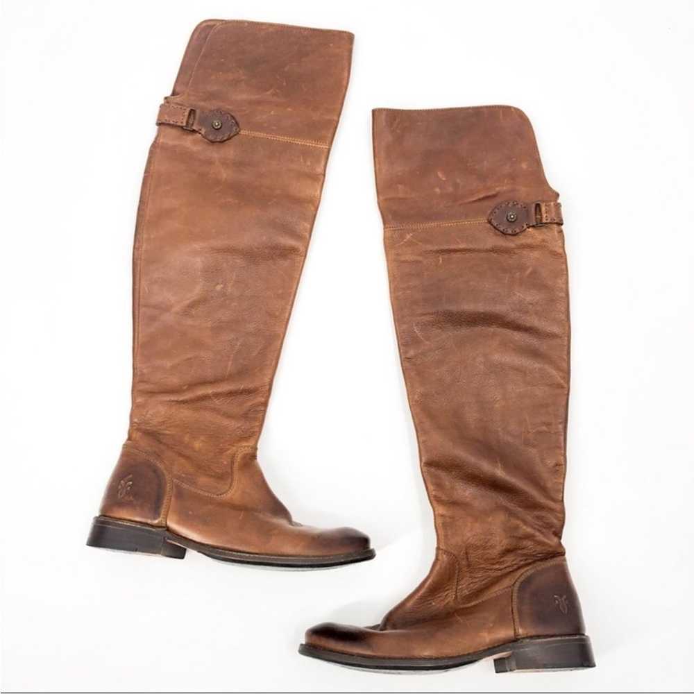 Frye Shirley Over The Knee Riding Foldover Boots … - image 1