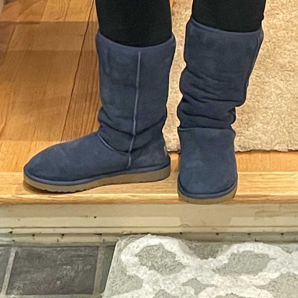 Ugg women’s classic navy shearling boots size 7 - image 3