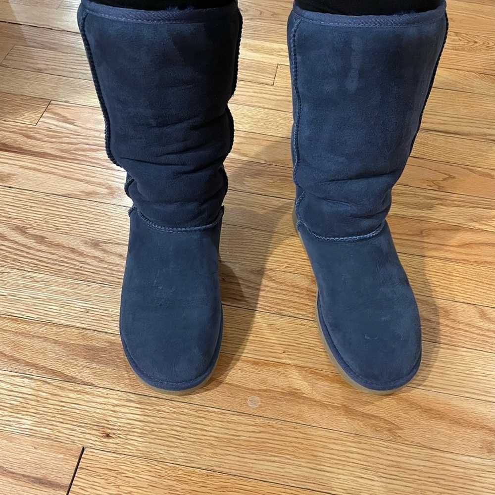 Ugg women’s classic navy shearling boots size 7 - image 4