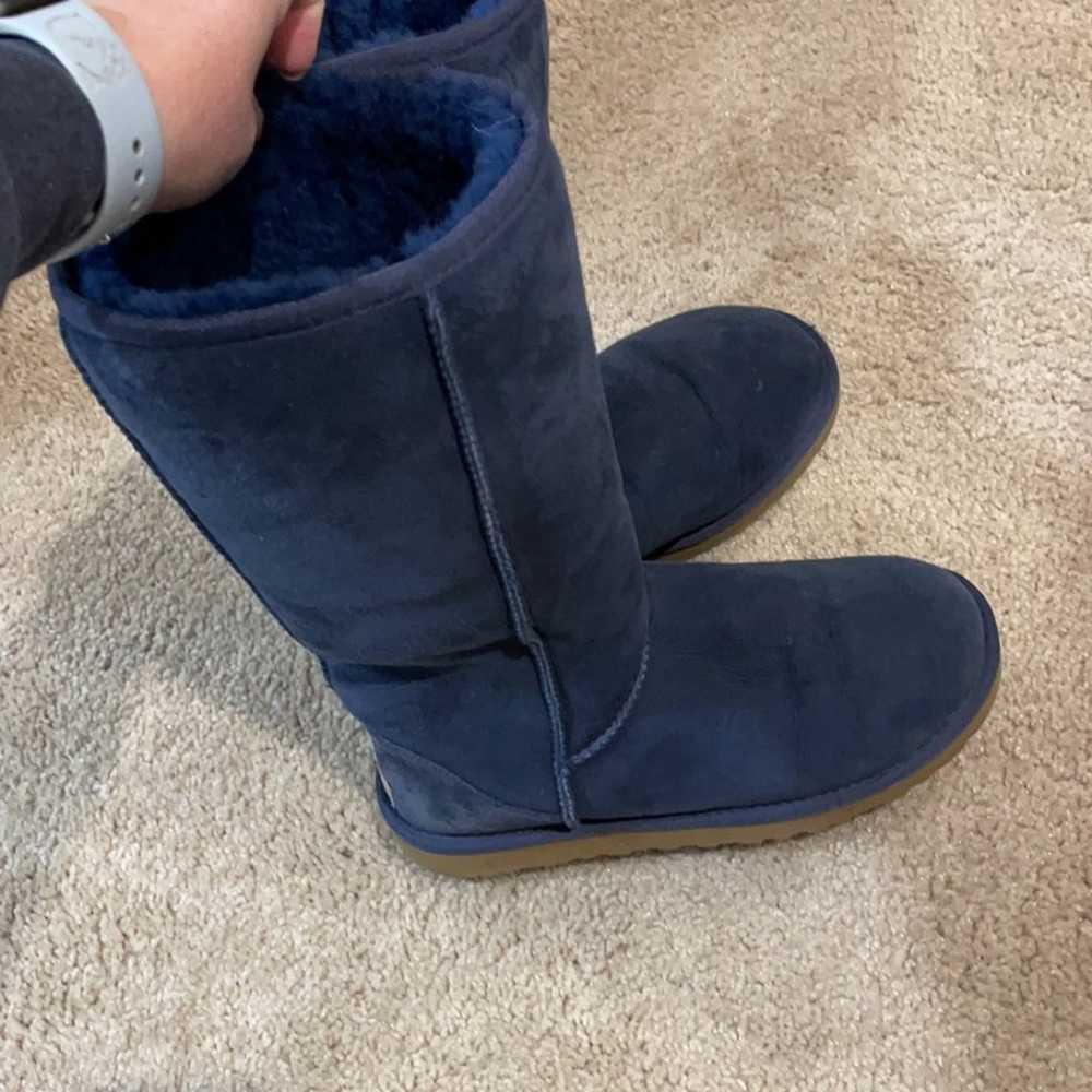 Ugg women’s classic navy shearling boots size 7 - image 8