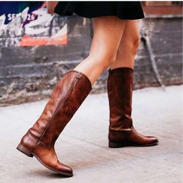 FRYE Melissa Button Cognac Boot