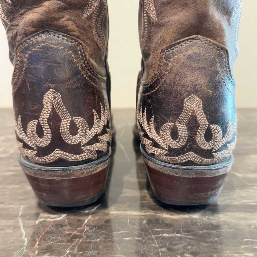 Lucchese 1883 Embroidered Brown Leather Cowboy Bo… - image 8