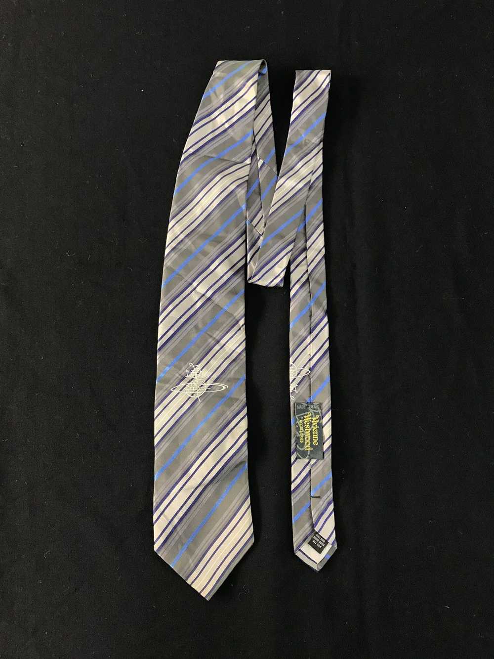 Designer × Streetwear × Vivienne Westwood Hype Vivienne Westwood Luxury Neck Tie Striped Design