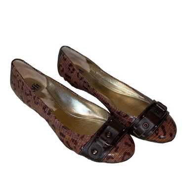 Sofft Leopard Print Flat Buckle Flats