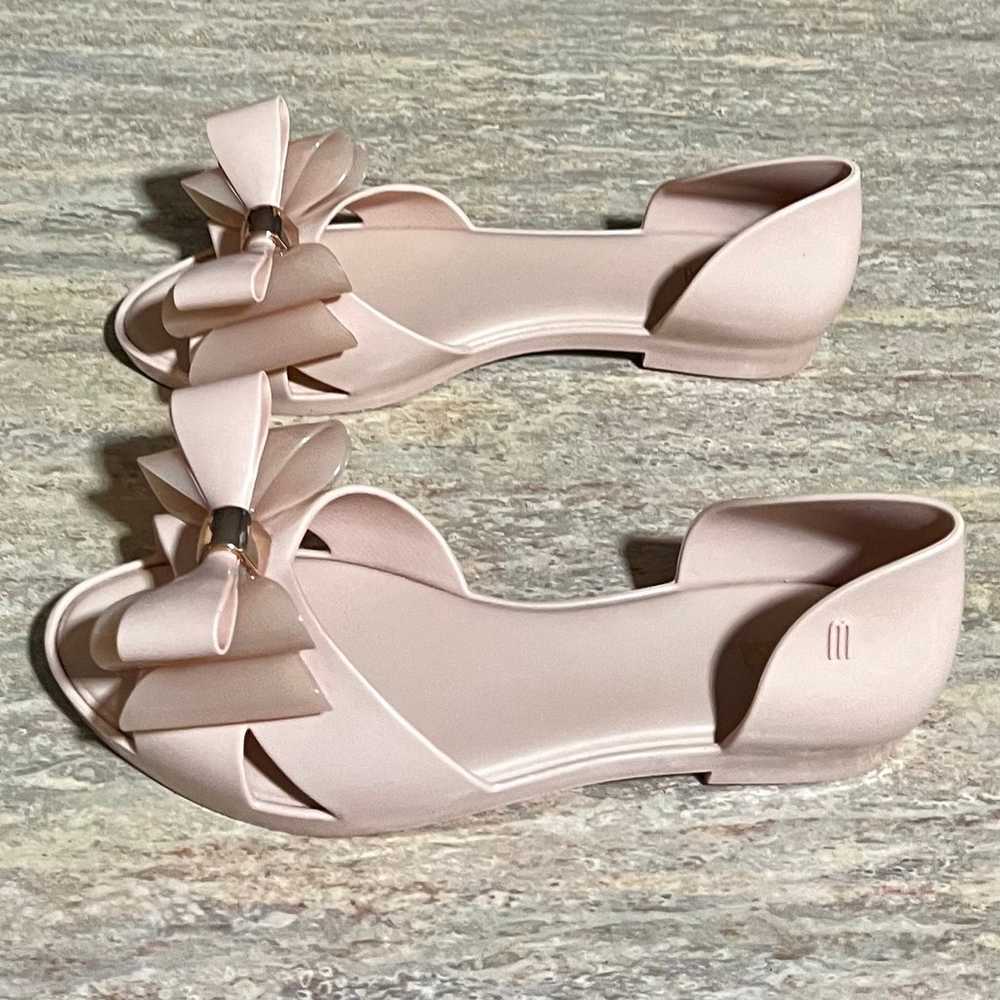 Melissa open toes rubber bow flat sandals - image 3