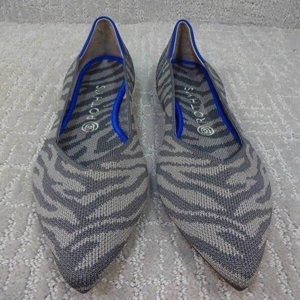 Rothy’s The Point Women's Size 10 Gray Zebra Stri… - image 1