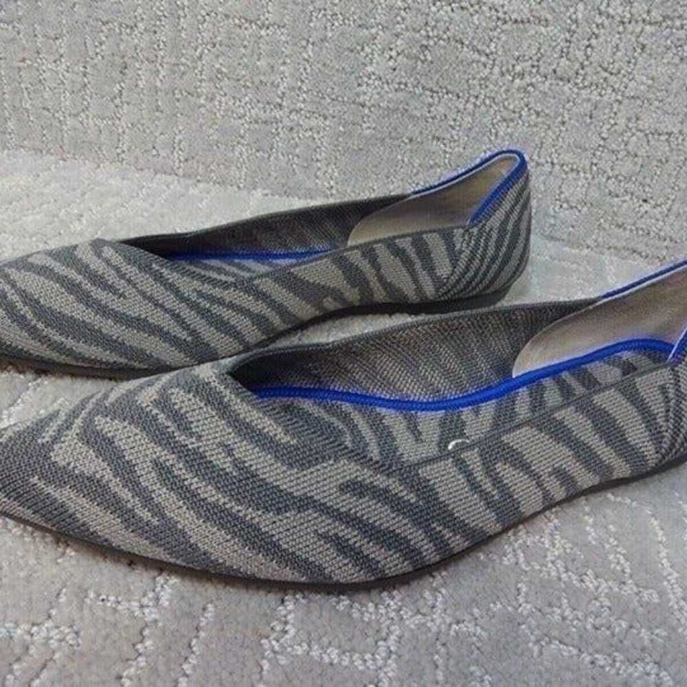 Rothy’s The Point Women's Size 10 Gray Zebra Stri… - image 7