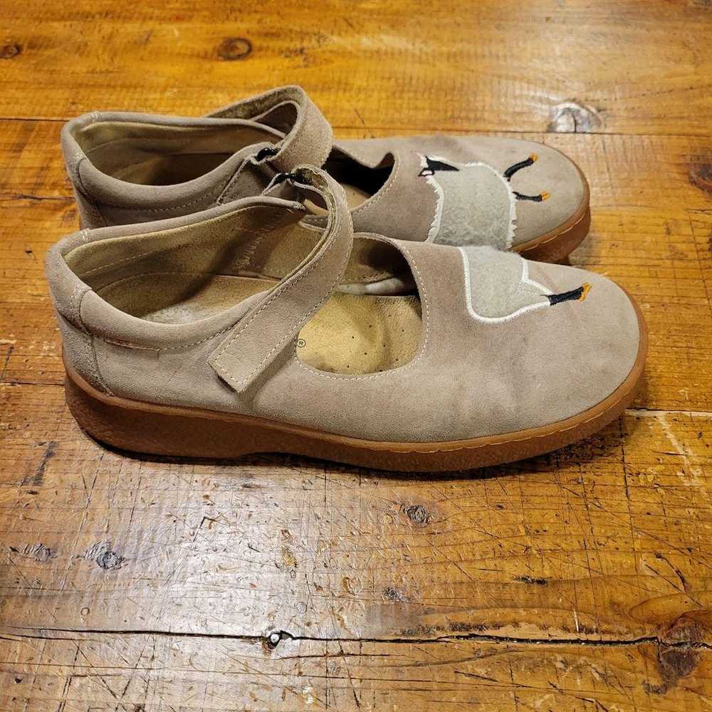 Rare CAMPER Suede Flat Shoes 39 Sheep Animal - image 4