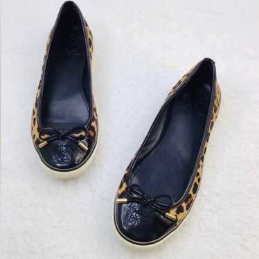 Tory Burch Skylar Calf Hair Ocelot Leopard Slip-On