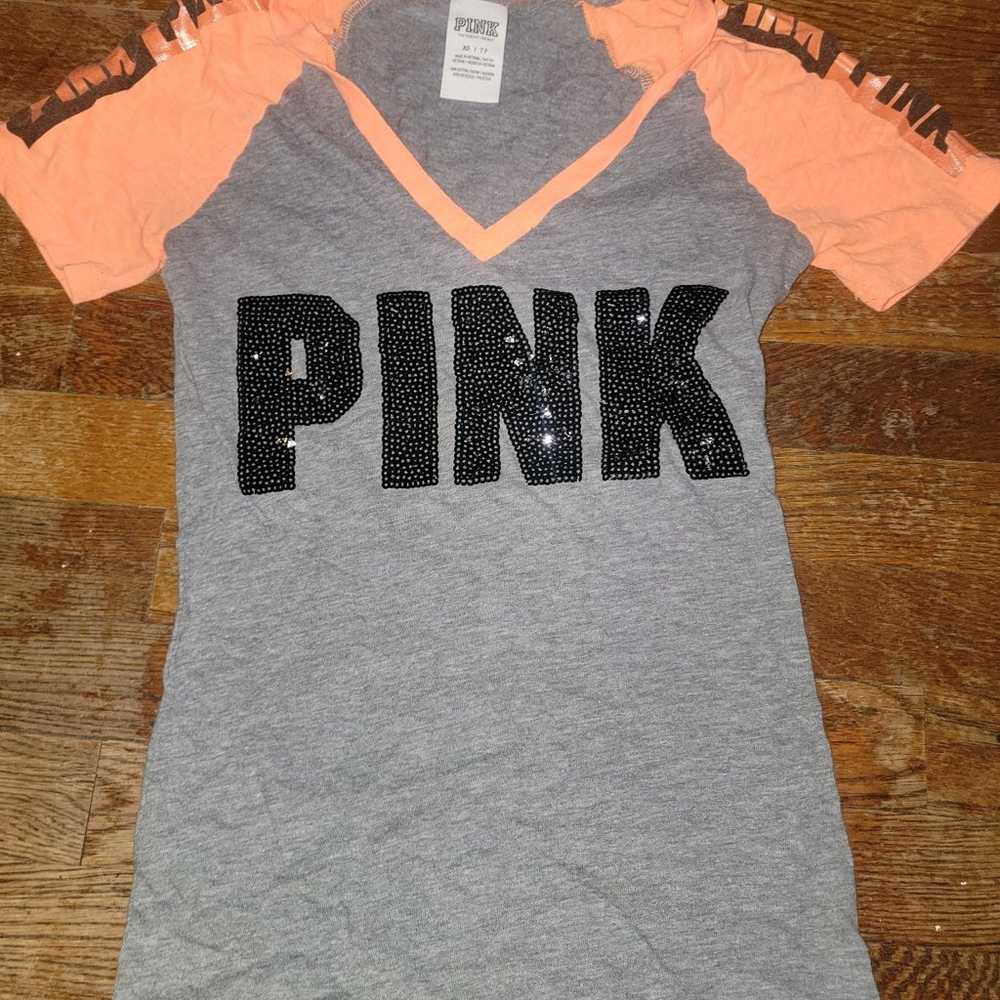 Victoria's secret pink brand t shirt size xs vint… - image 1