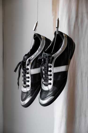 Dior DIOR HOMME Silver / Black Leather Sneakers - image 1