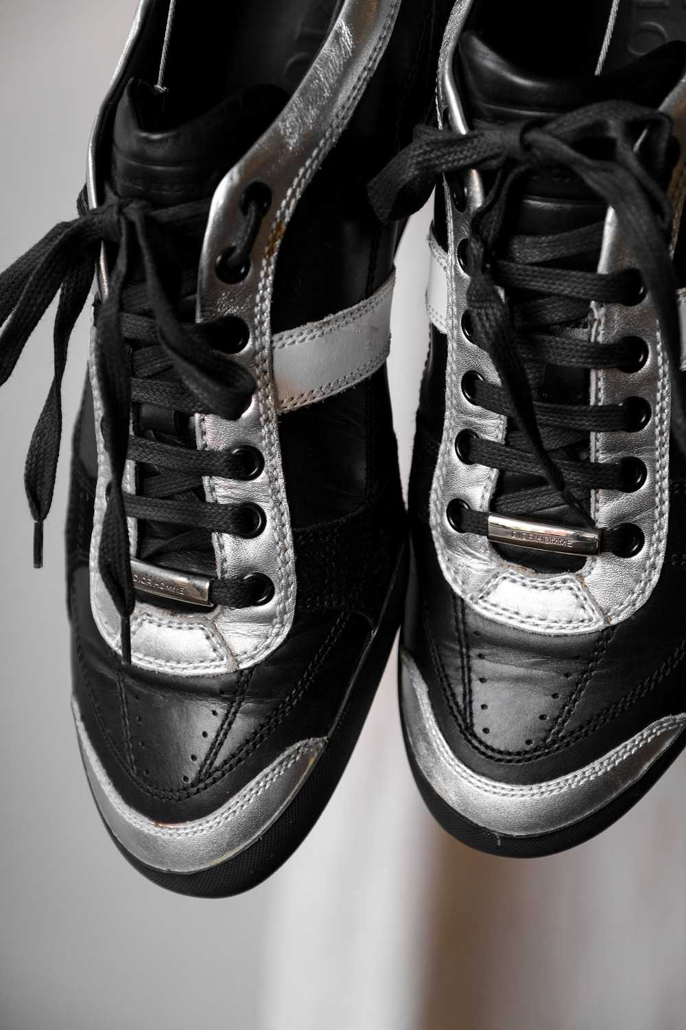 Dior DIOR HOMME Silver / Black Leather Sneakers - image 2