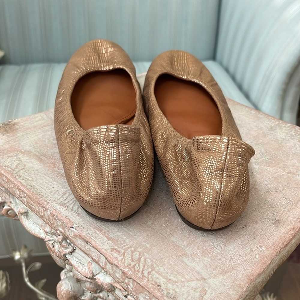 Lanvin Bronze Leather Ballet Flats - sz 6.5 - image 2