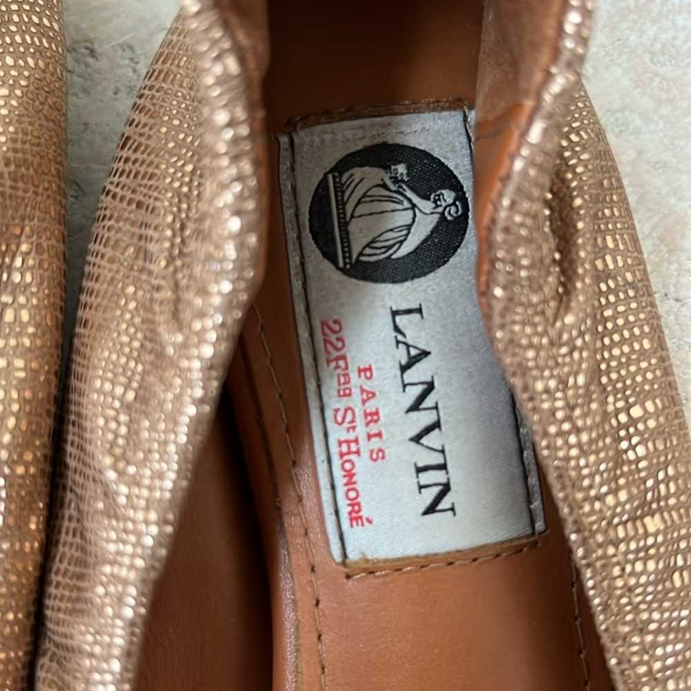 Lanvin Bronze Leather Ballet Flats - sz 6.5 - image 5