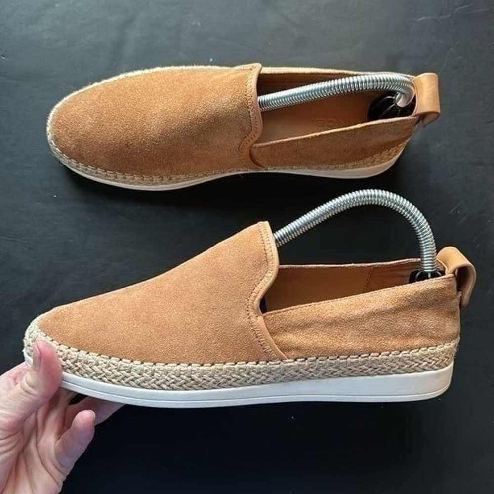 VINCE Silas Slip-On Suede Espadrilles Size 8 - image 5