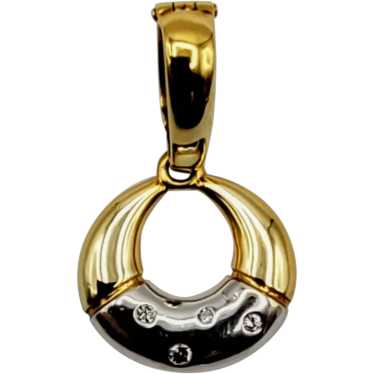 14K Gold Diamond Pendant Enhancer