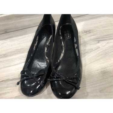 COACH Odella  Classic Black Patent Low Heels Slip 