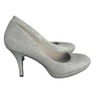 Womens Hot Tomato Silver Sparkle Bling Heels 8.5 … - image 1