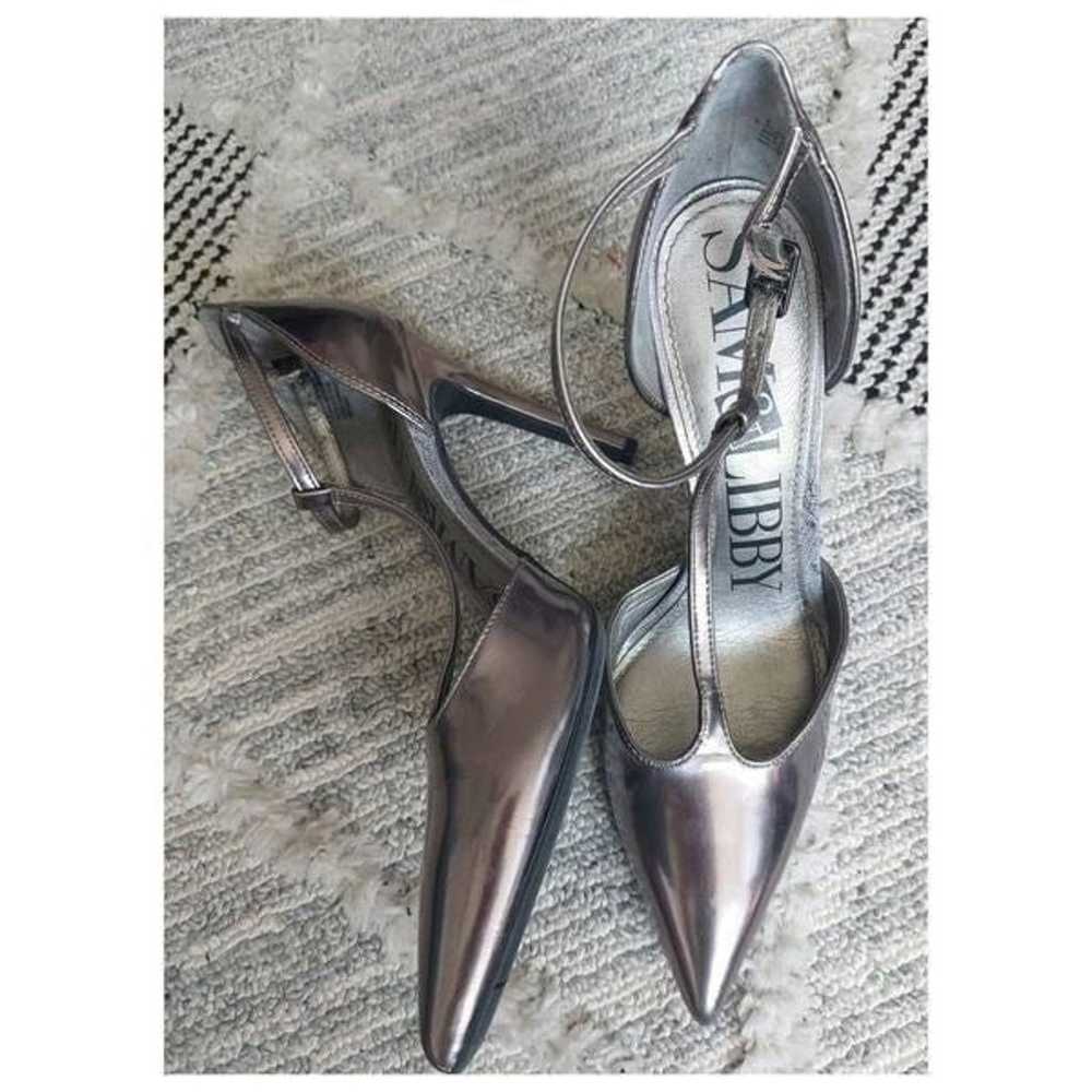 Sam & Libby Pewter Silver Pumps Daisy Size 9 - image 3