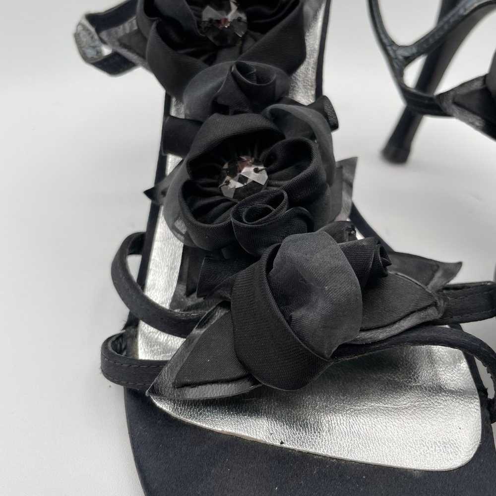 Stuart Weitzman black flower heels - image 2